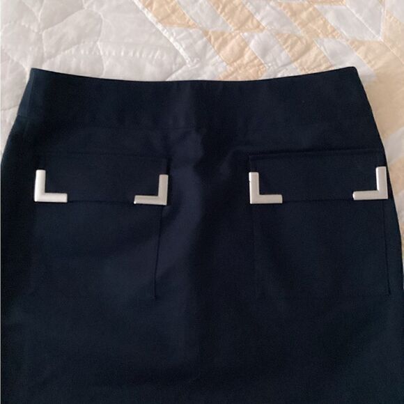 Michael Kors 4 navy blue, mini skirt, metal details - Picture 10 of 15
